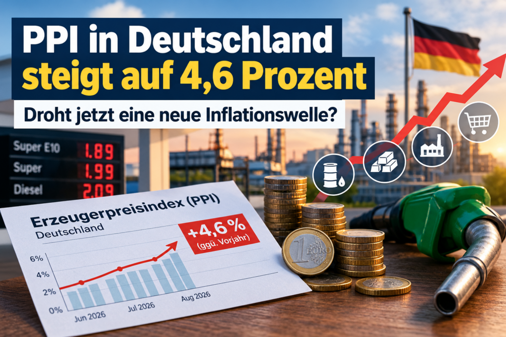PPI in Deutschland steigt auf 4,6 Prozent und erhöht das Risiko einer neuen Inflationswelle